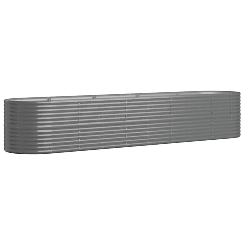 vidaXL Raised Garden Bed Raised Flower Bed Galvanized Steel Outdoor Planter