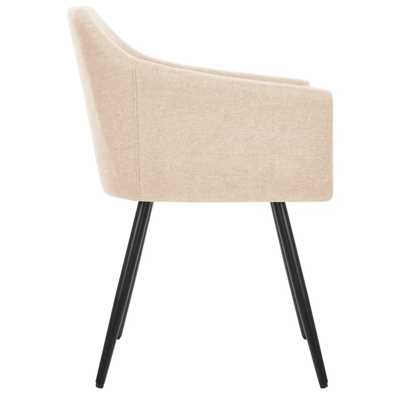 vidaXL Dining Chairs Upholstered Chair with Metal Legs for Living Room Fabric - 21.3" x 24.4" x 31.5"