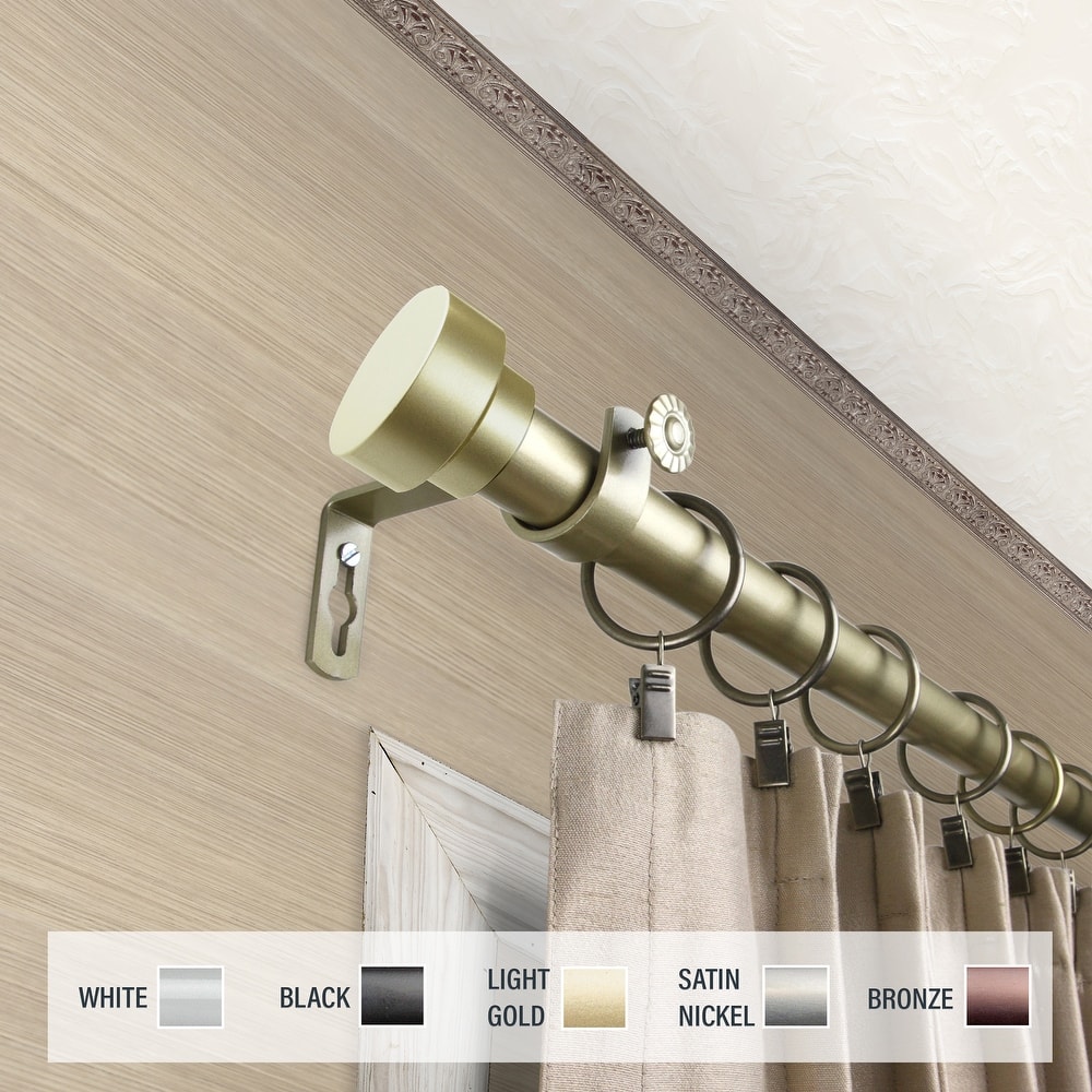 InStyleDesign Beret Curtain Rod 1" OD 18-28 inch