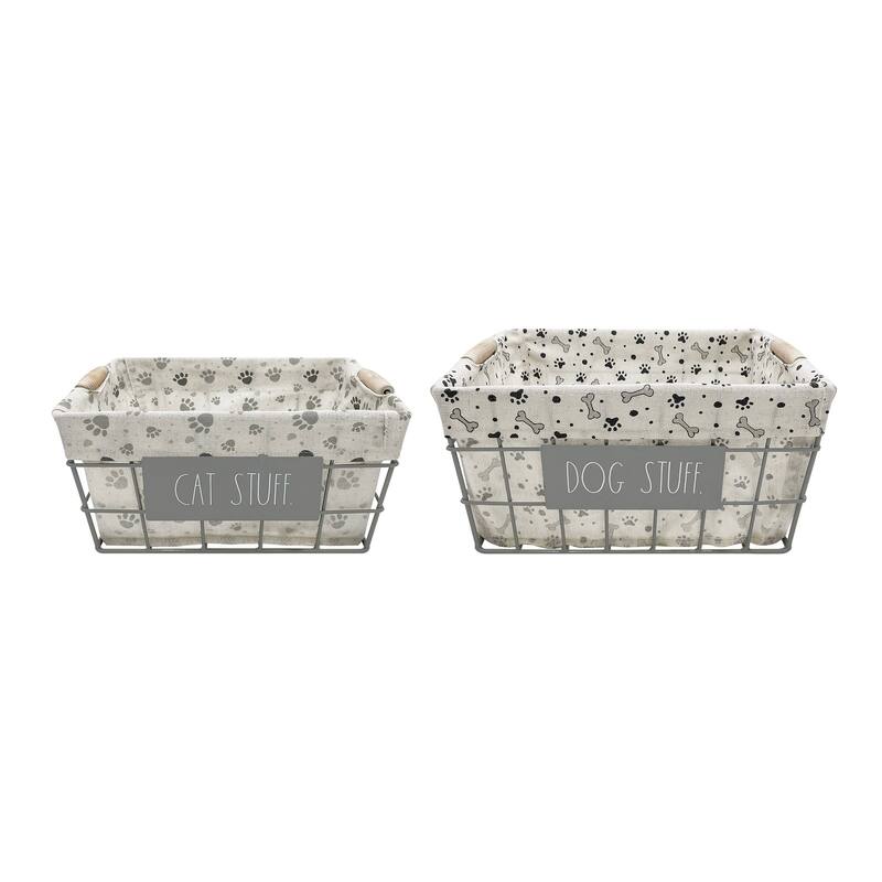 Rae Dunn Pet Storage Baskets Set of 2