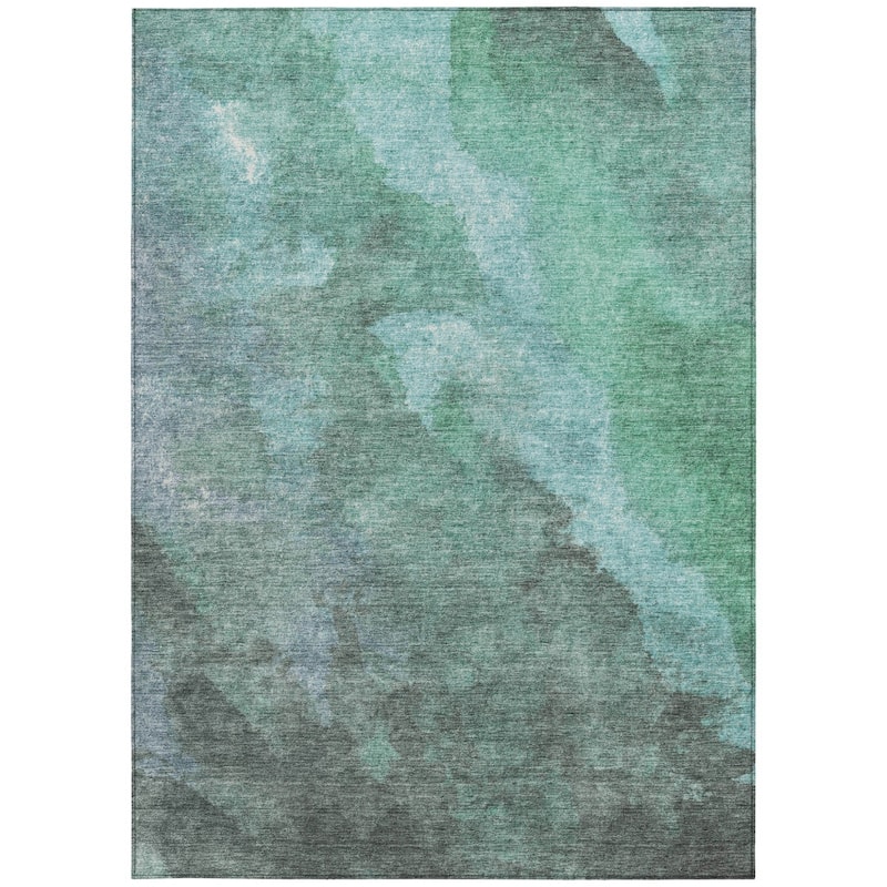 HomeRoots Abstract Transitional Rectangle Outdoor Rug