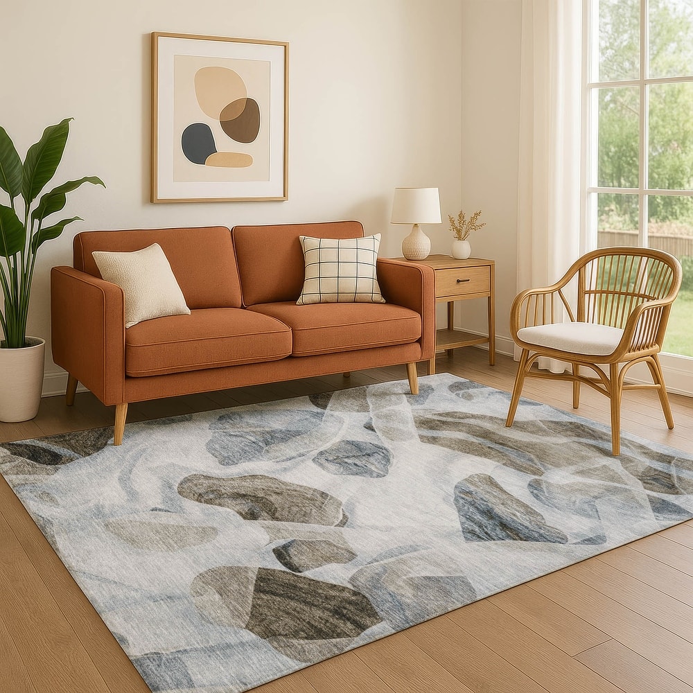 Premium Washable Super Soft Contemporary Jenna Mayfield Rug