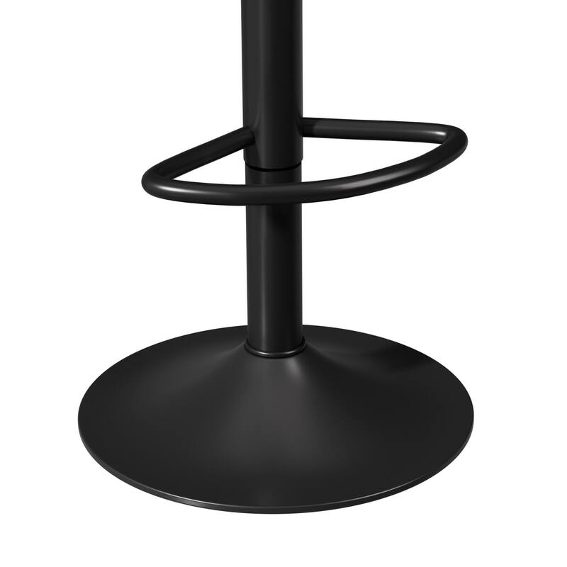 Javlergo 2-Piece & 4-Piece Adjustable Height Bar Stools Brown PU Leather with Armrests Arc Footrest Base for Kitchen or Bar