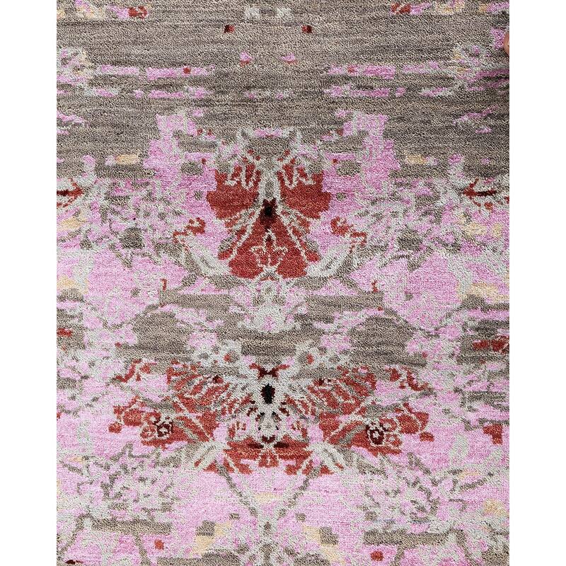 Ikat One-of-a-Kind Hand-Knotted Area Rug, Brown - 8' 1" x 10' 1"