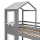 preview thumbnail 13 of 15, Modren Twin Over Twin Wood Bunk Bed With Roof,Window,Guardrail And Ladder
