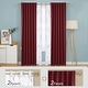preview thumbnail 24 of 65, Deconovo Mix & Match Blackout and Bronze Print White Sheer 4 Piece Curtain Panel Set 52x95 Inch - Burgundy Red