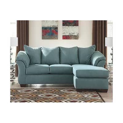 Signature Design by Ashley, Darcy Contemporary Sky Sofa Chaise