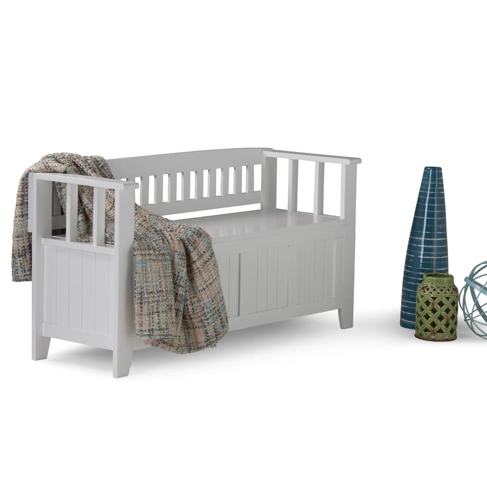 WYNDENHALL Normandy Solid Wood 48-inch Entryway Storage Bench