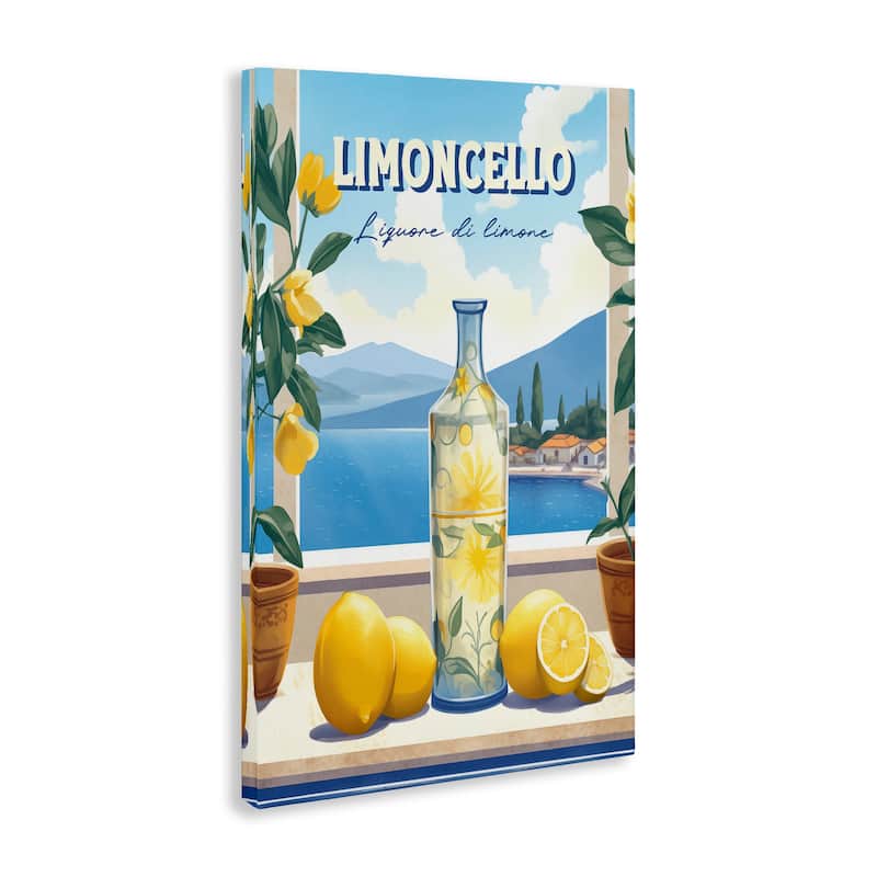 Stupell Limoncello Coastal View Canvas Wall Art Design By Andreas Magnusson