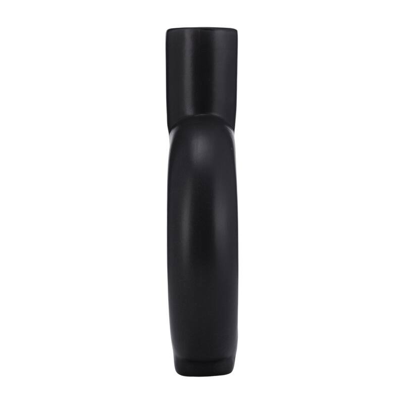 Sagebrook Home Neutral Modern Ceramic Table Accent Round Cut-Out Vase