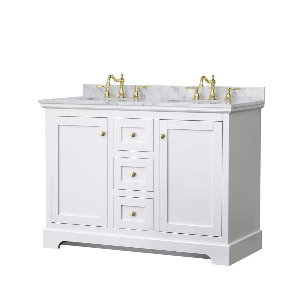 Wyndham Collection Avery 48" Free Standing Double Basin Vanity Set