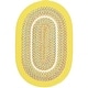 preview thumbnail 11 of 22, Rhody Rug Kid's Place Indoor/Outdoor Braided Area Rug Yellow - 10' x 13' Oval
