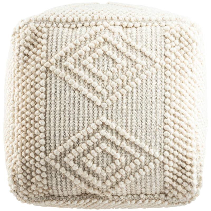 Freya Boho Hand Woven 18-inch Cube Pouf