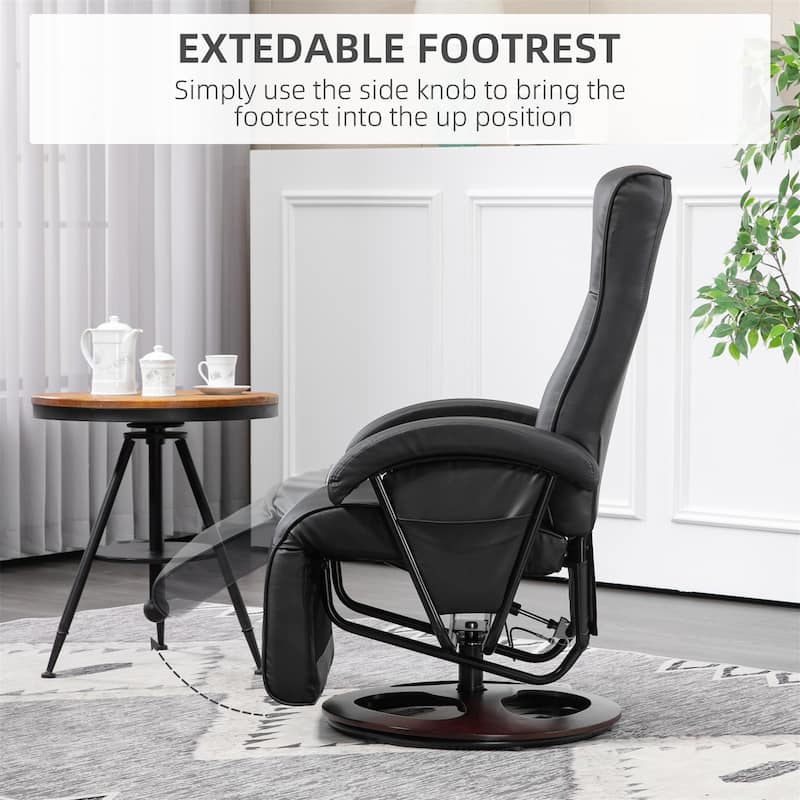 PU Recliner with Footrest