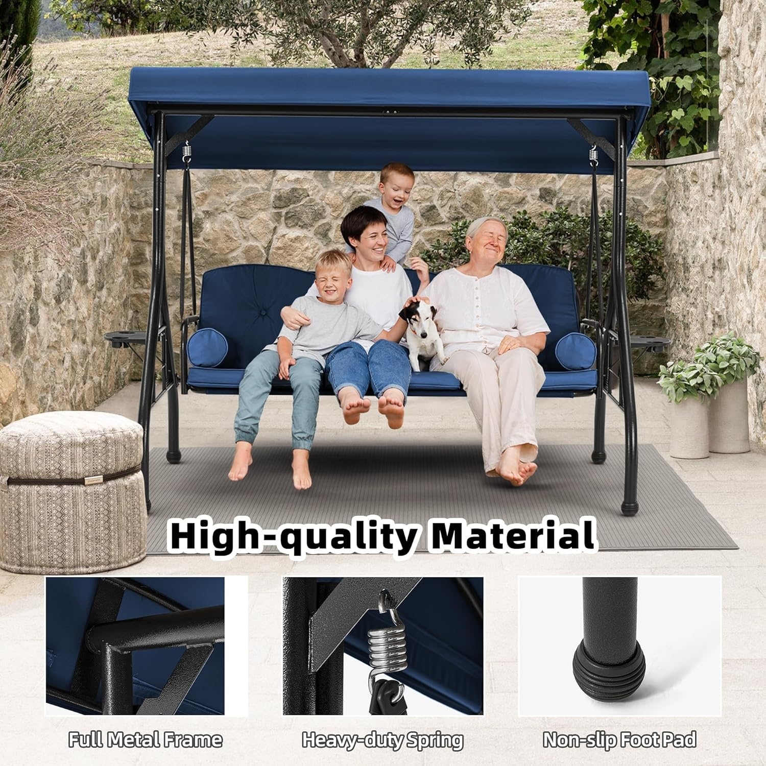 3 person glider swing online