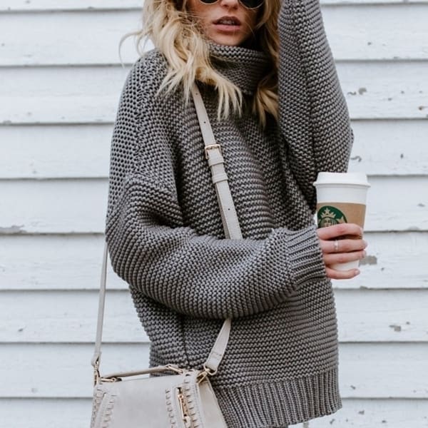 long grey jumper womens