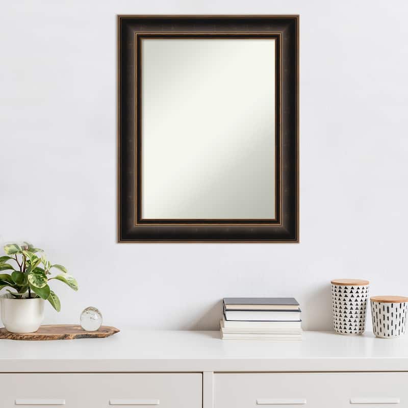 Villa Oil Rubbed Bronze Non-Beveled Wood Framed Wall Mirror - Villa Oil Rubbed Bronze