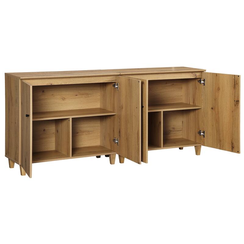 TV Stand Cabinet for 75 85 100 Inches TV , Wood Entertainment Center