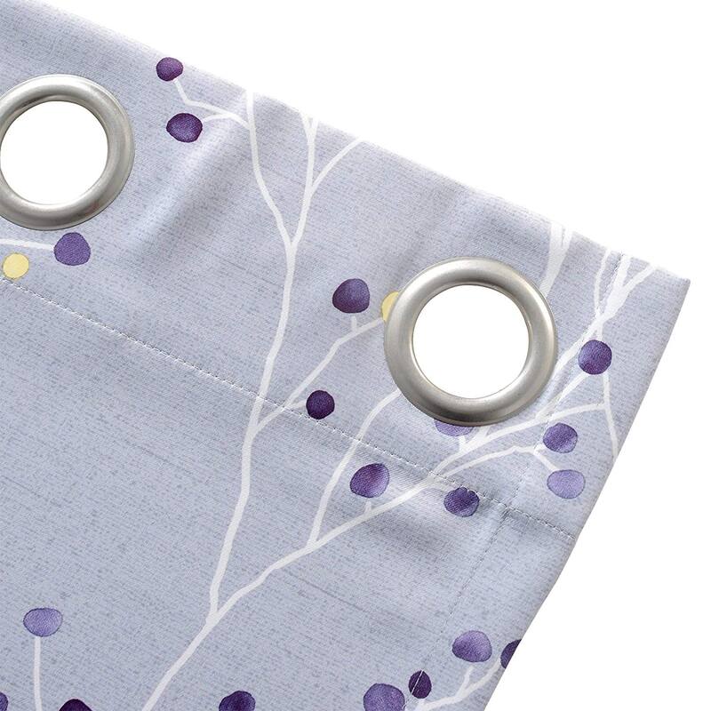 DriftAway Harper Ink Botanical Room-darkening Curtain Panel Pair