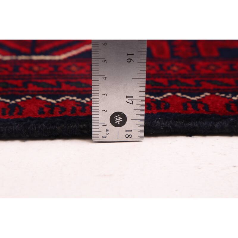 ECARPETGALLERY Hand-knotted Finest Khal Mohammadi Red Wool Rug - 4'4 x 7'2