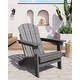 preview thumbnail 21 of 38, Folding Adirondack Chair, Outdoor Wooden Lounge Chair, Modern Lounger Adirondack Chair Ergonomic Extended Backrest