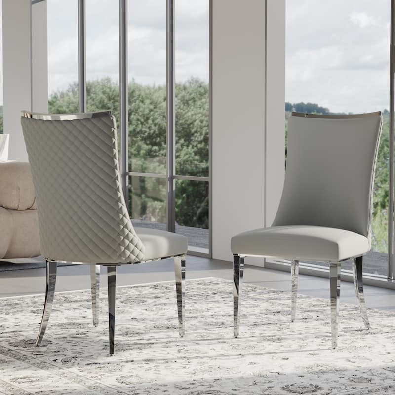 Luxurious Dining Room Table Set with Velvet Dining Chairs