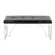 Option Black Faux Leather/Silver Metal