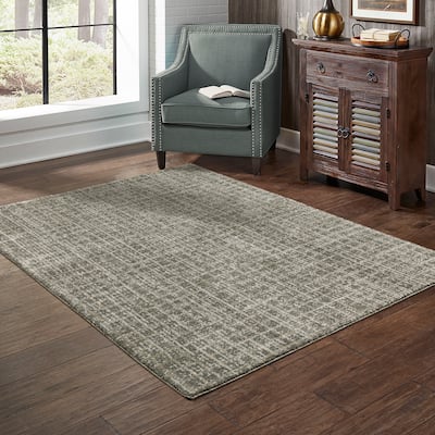 Style Haven Archer Geometric Plaid Grey/ Beige Indoor Area Rug