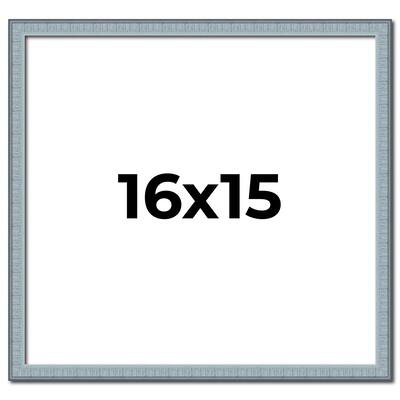 16x15 Frame Rustic Sky Blue Solid Wood Picture Frame | 0.75 Inch