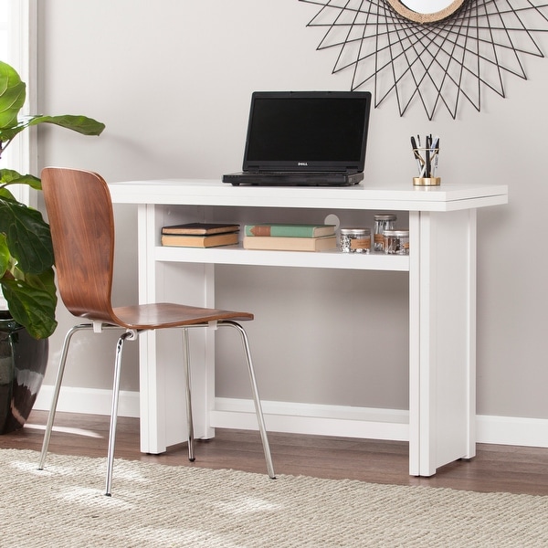 Convertible console to dining table best sale