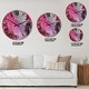 preview thumbnail 3 of 8, Designart 'Purple And Grey Luxury Abstract Fluid Art' Modern wall clock