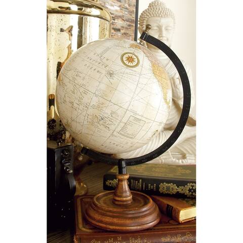 Brown Wood Traditional Globe 13 x 9 x 8 - 9L x 8W x 13.10H