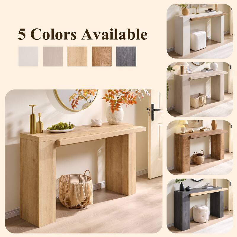 Modern Entryway Table, Wood Sofa Table Behind The Couch, Narrow Table