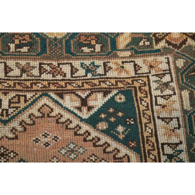 Geometric Bakhtiari Persian Vintage Rug Handmade Wool Carpet - 5'3" x 10'0"