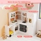 preview thumbnail 19 of 28, Costway Corner Kitchen with Lights and Sounds Interactive Wooden - See Details