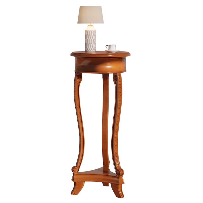 2-Tier Round Flower Pot Stand, Plant Table Potted Holder Rack