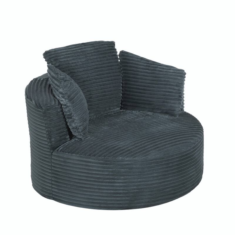 Modern Compressible Lounge Chair - Cushioned Backrest