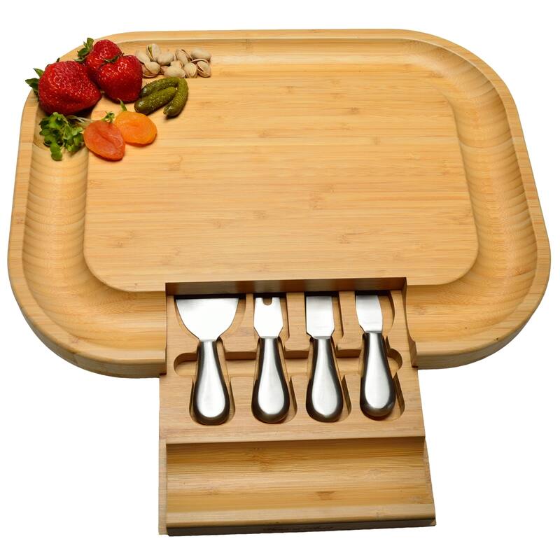 NCAA Nebraska University Cornhuskers Bamboo Cheese & Charcuterie Board