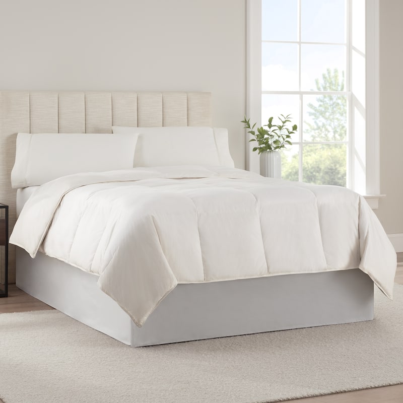 Serta Bed Skirt, 13 Inch Drop - Light Grey - 39"x75"+13"