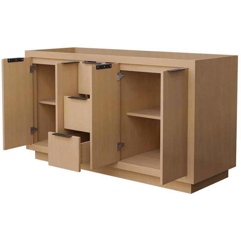Wyndham Collection Maroni 60" Double Free Standing Vanity Cabinet Only