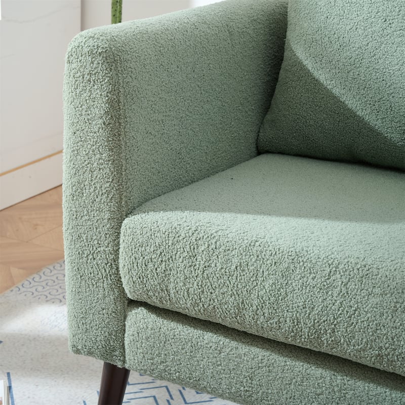 Green 26.77" Upholstered Arm Chair