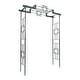 preview thumbnail 1 of 3, Achla Designs Elegant Handcrafted Square-on-Squares Garden Arbor II, 95.5 Inch Tall, Graphite Powder Coated Finish