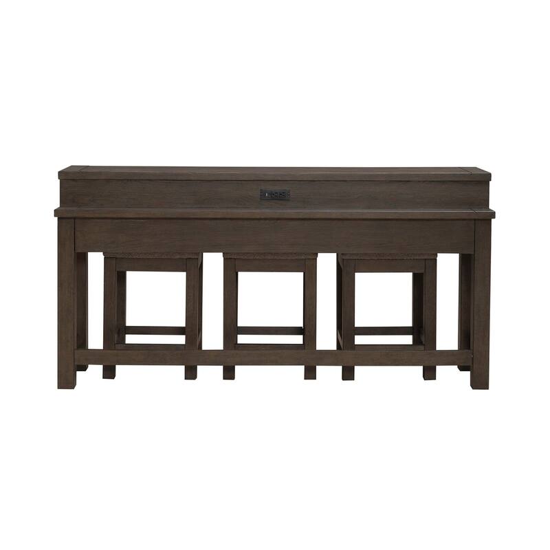Liberty Furniture Cascade Falls Console Bar Table, Upholstered Console Stools