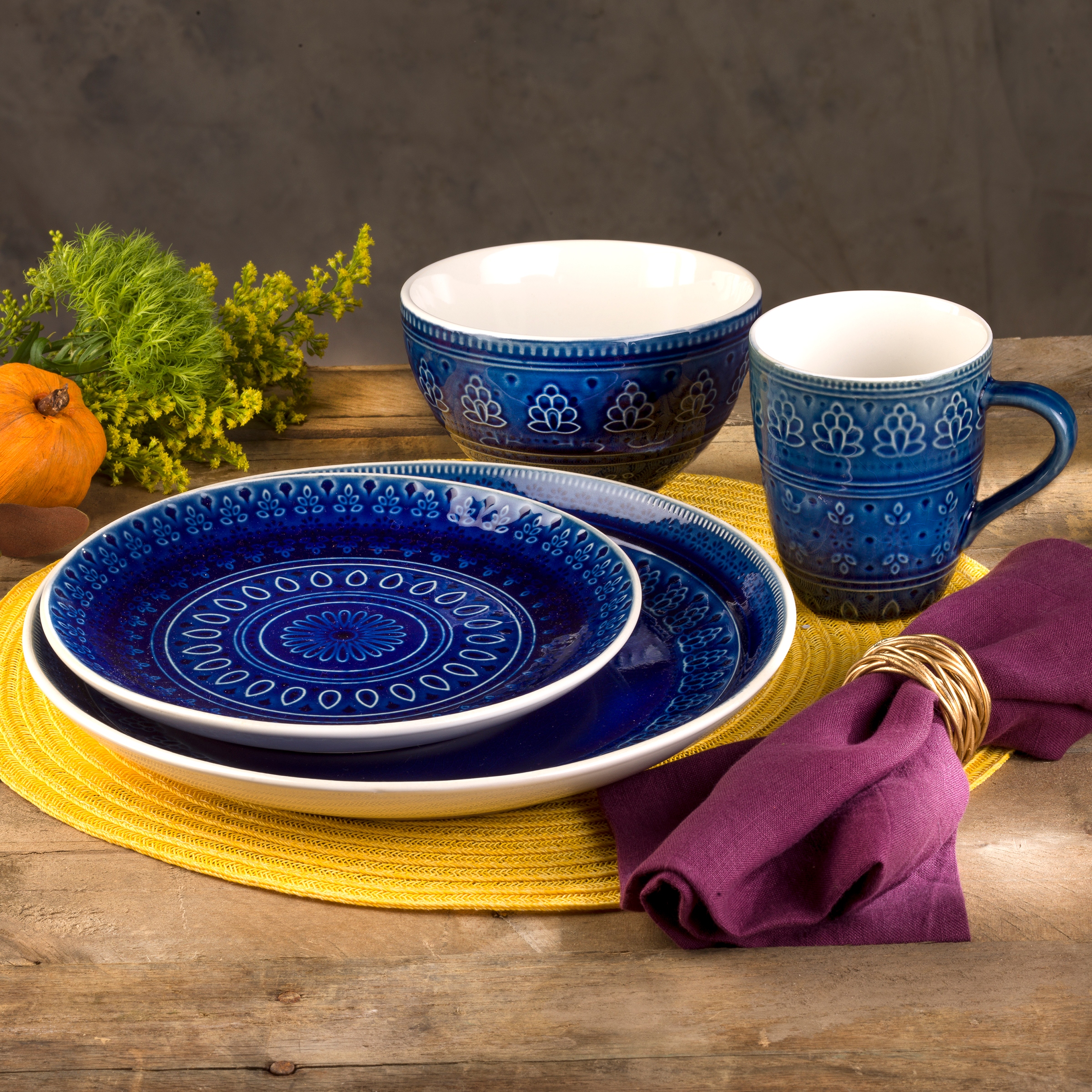 Euro Ceramica Fez 16 Piece Dinnerware Set