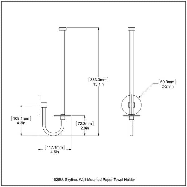 Allied Brass Skyline Collection Wall Mounted Paper Towel Holder Bed Bath & Beyond 12315055