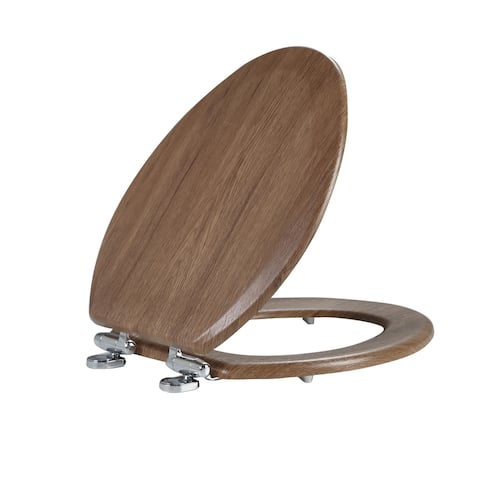 Beingnext Toilet Seat, Premium Molded Wood Seat with Quiet-Close Hinges