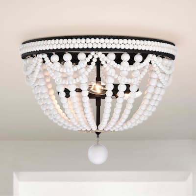 Hudson 16 Inch Bohemian Flush Mount 3-Light