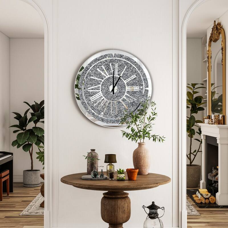 Diamond Crystal Wall Clock - Round