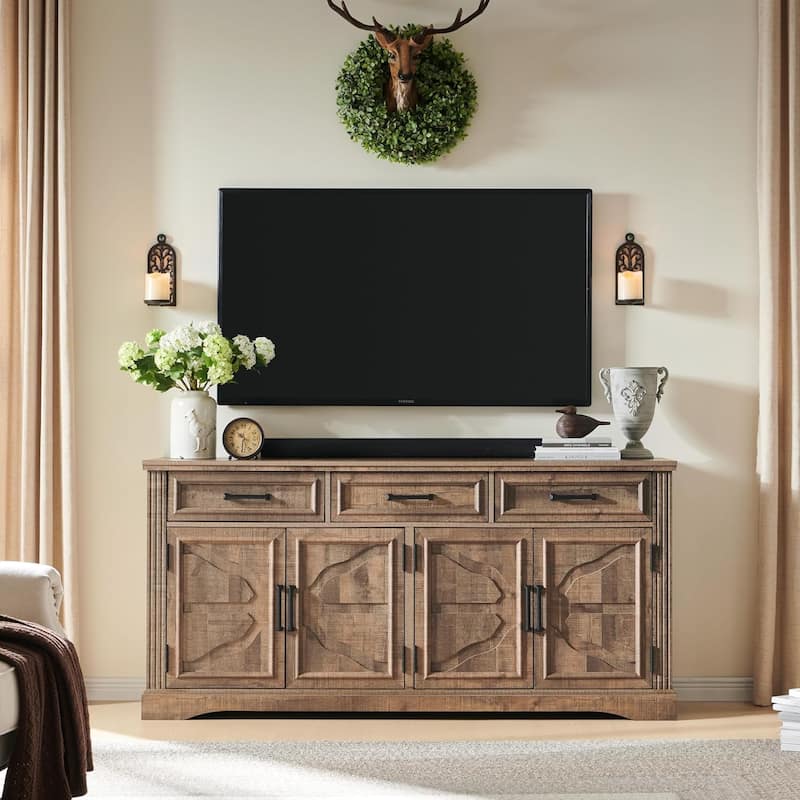 Farmhouse Buffet Sideboard Cabinet,Coffee Bar Wine Bar for Dining Room