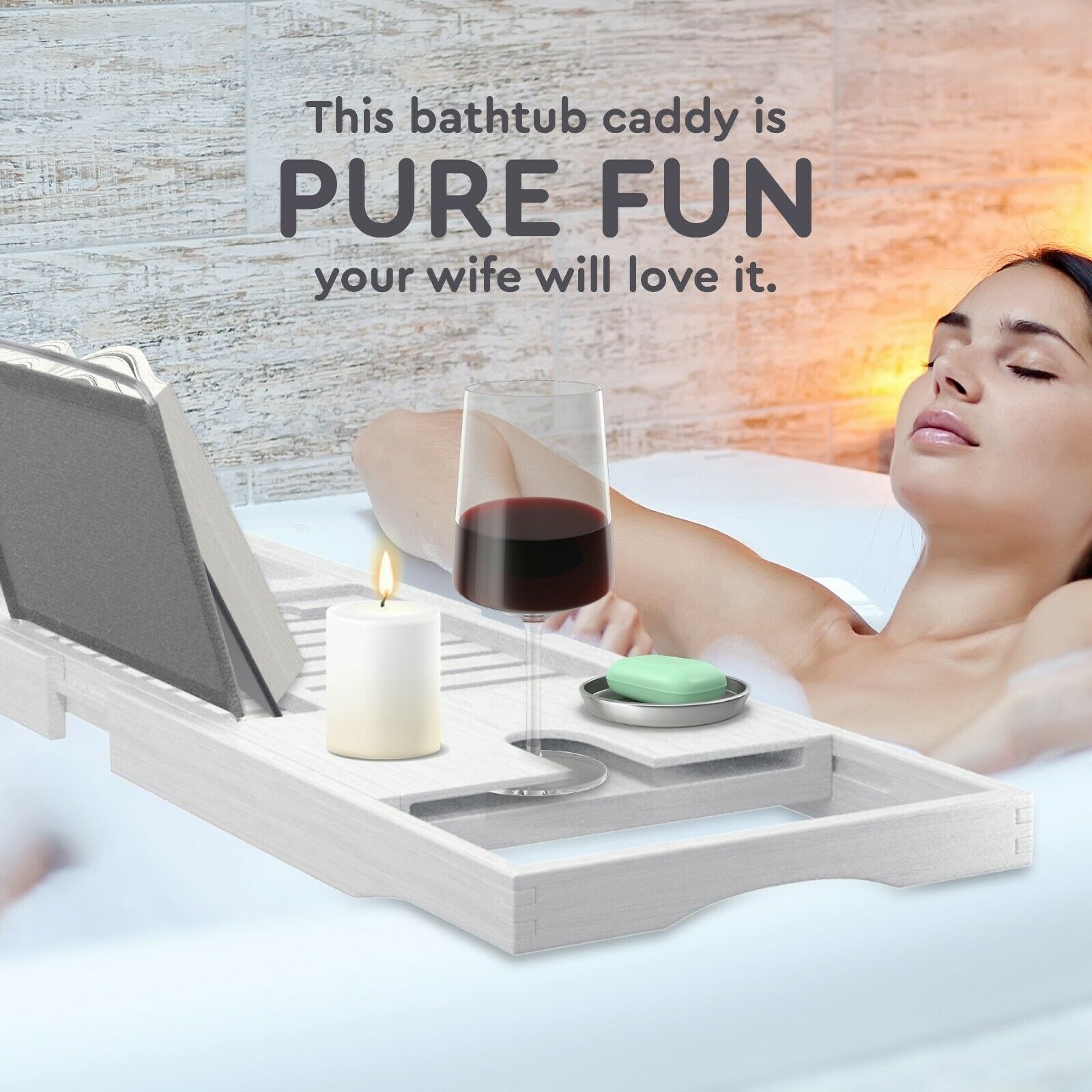 Bathtub wine hotsell holder